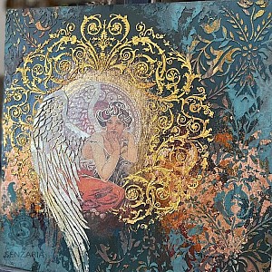 Трафарет - Путь Изобилия рама - Фотография интерьере 6