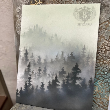 Трафарет - Еловый лес 2