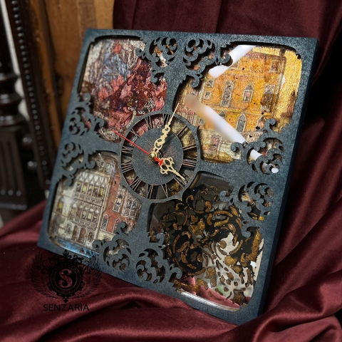 Мастер-класс - Зеркальные часы "Матильда"