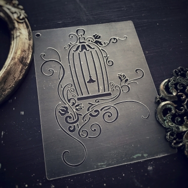 Трафарет - Розовый сад